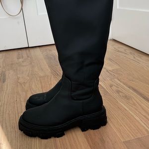 Knee-high black boots